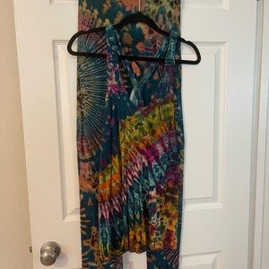 Super Cute Tie Dye Pants and Tank Top